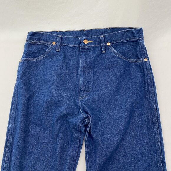 Wrangler Cowboy Cut Jeans Mens 34x36 Blue Denim Straight Leg Western 13MWZPW - Picture 3 of 7